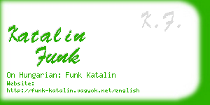 katalin funk business card